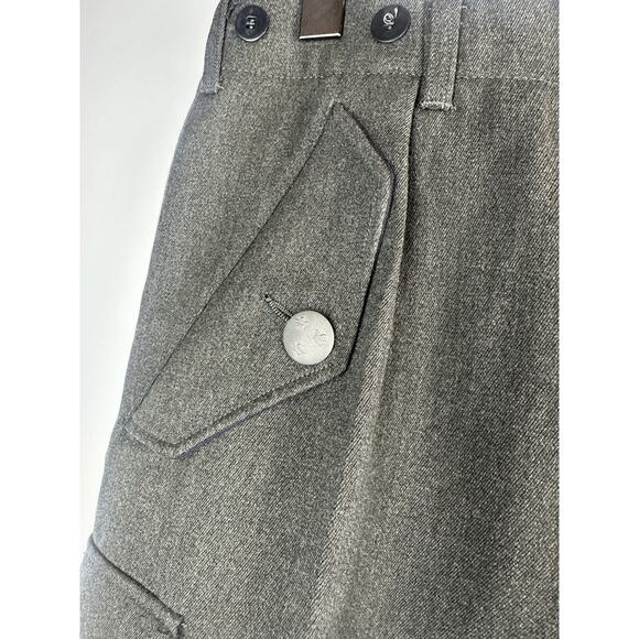 Vintage 1968 Swedish Wool Cargo Pants Military Gray C48 Button Fly Men's 32 x 30 - Picture 15 of 16
